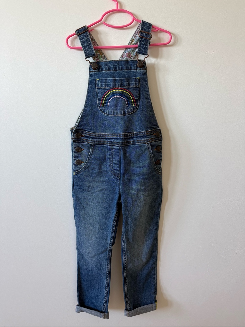 Mini Boden Rainbow overalls size 5/6